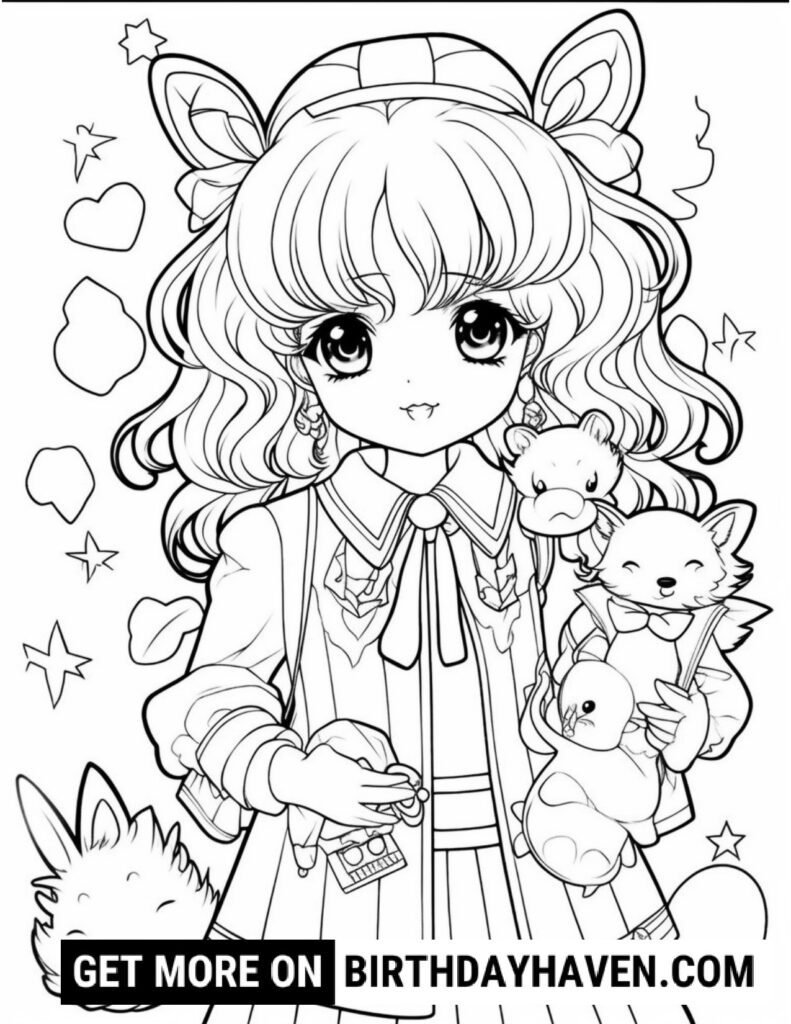 25 ANIME COLORING PAGES watermark page 0024
