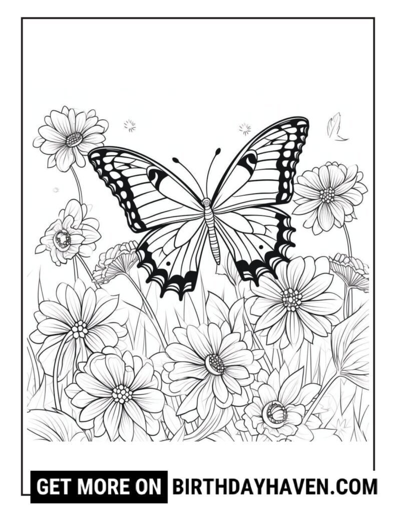 25 BUTTERFLY COLORING PAGES WATERMARK page 0046