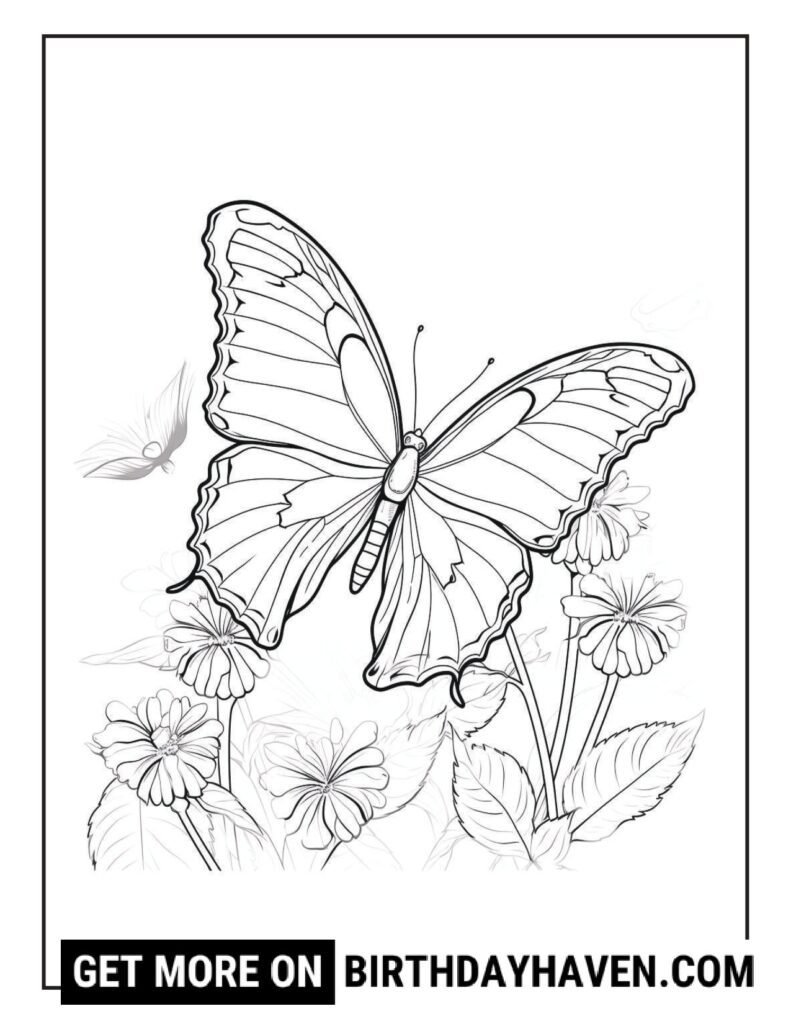 25 BUTTERFLY COLORING PAGES WATERMARK page 0048