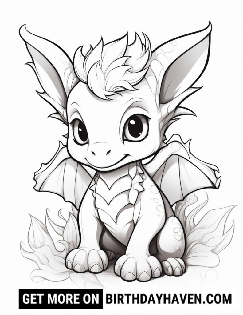 25 DRAGON COLORING PAGES watermark page 0023