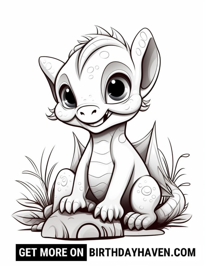 25 DRAGON COLORING PAGES watermark page 0024