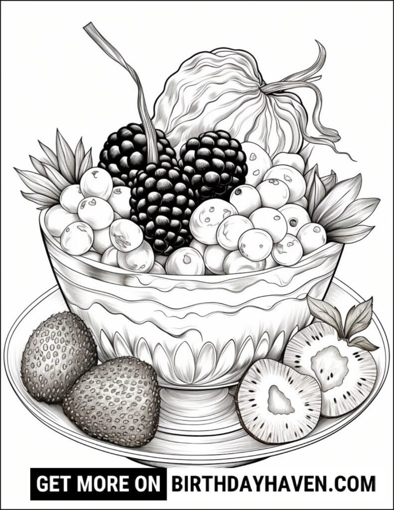25 FOOD COLORING PAGES watermark page 0021