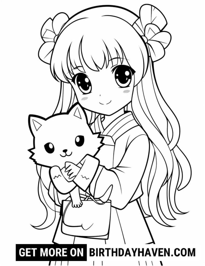 Anime coloring pages 1