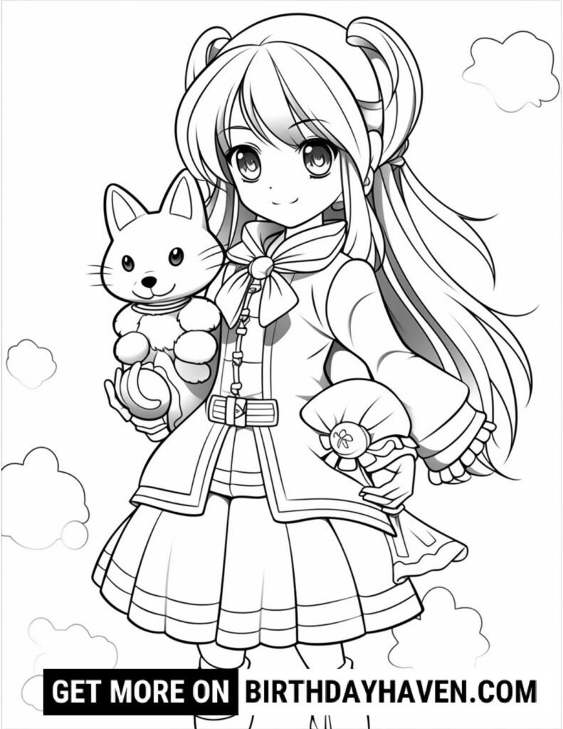 Anime coloring pages 11