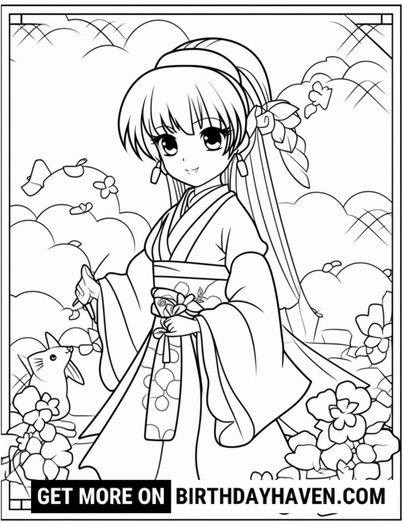 Anime coloring pages 13