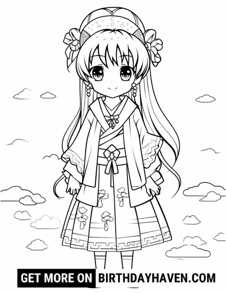 Anime coloring pages 15