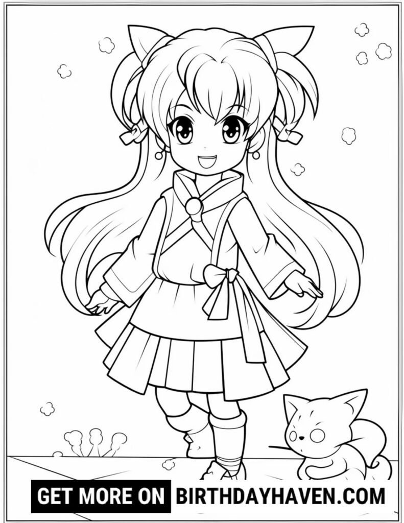 Anime coloring pages 18