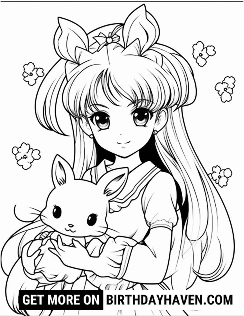 Anime coloring pages 19
