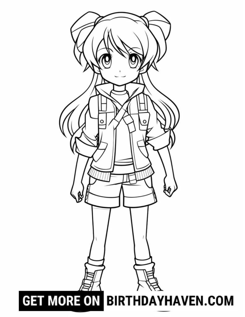 Anime coloring pages 21