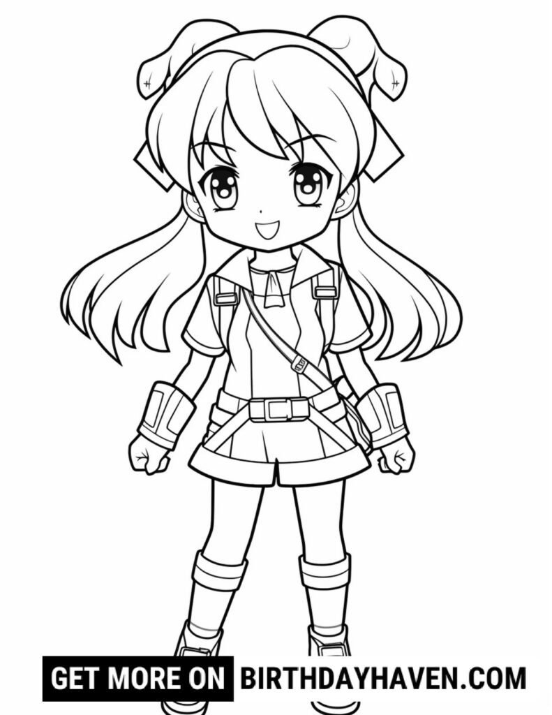 Anime coloring pages 5