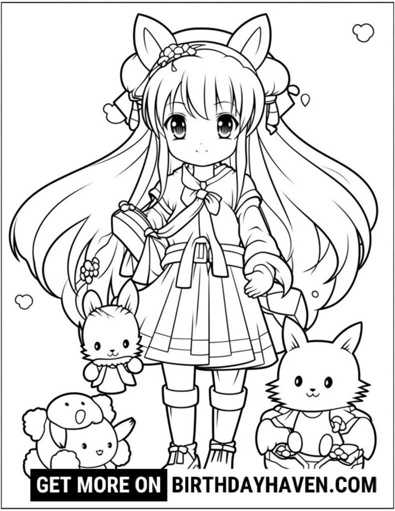 Anime coloring pages 7