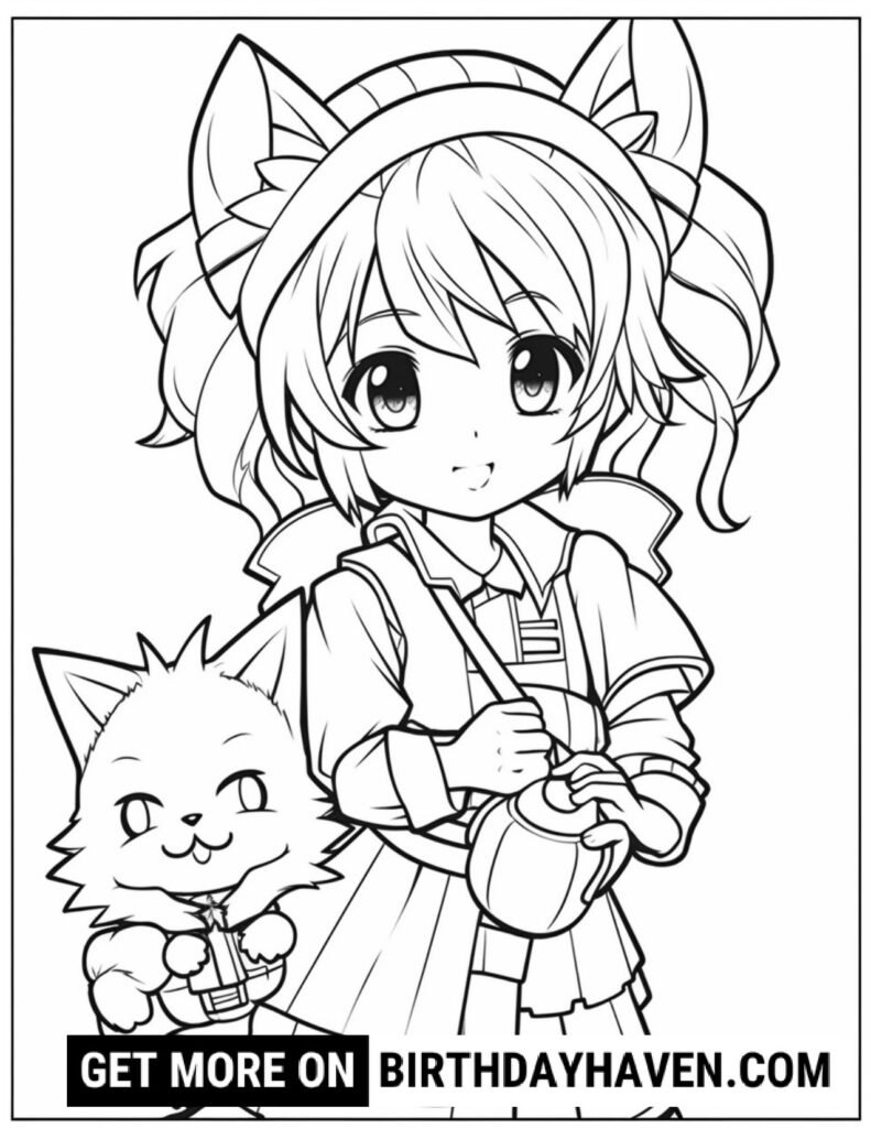 Anime coloring pages 9