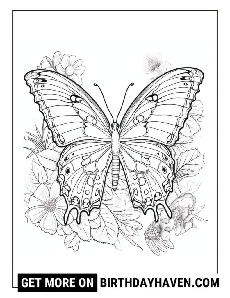 Butterfly coloring pages 12