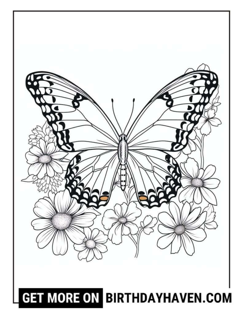 Butterfly coloring pages 18