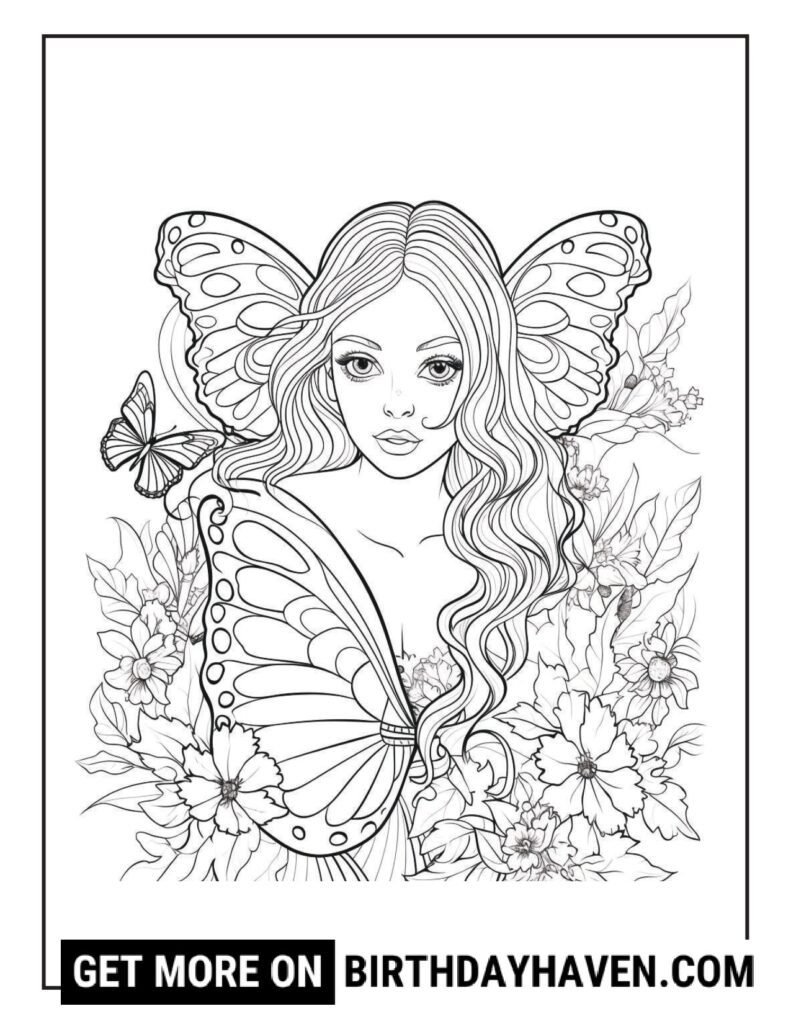 Butterfly coloring pages 19