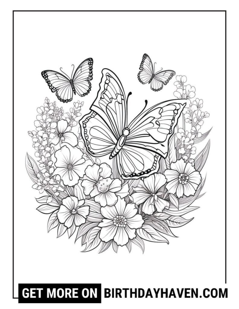 Butterfly coloring pages 21