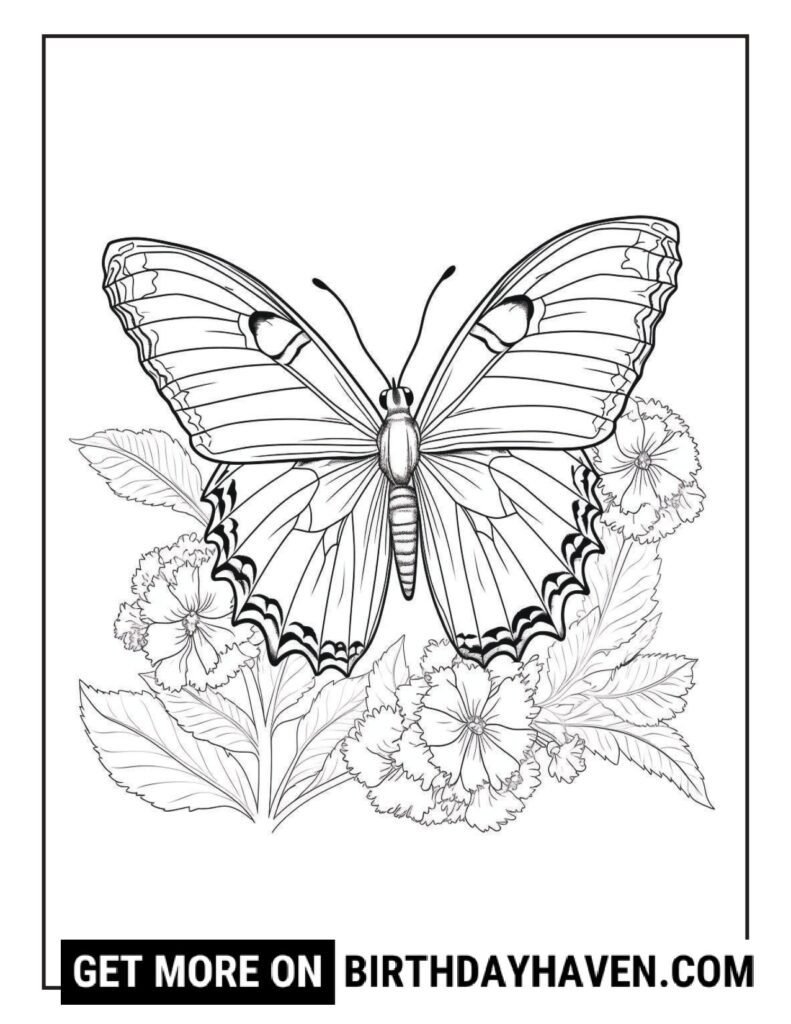 Butterfly coloring pages 3