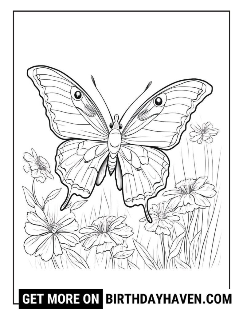 Butterfly coloring pages 8