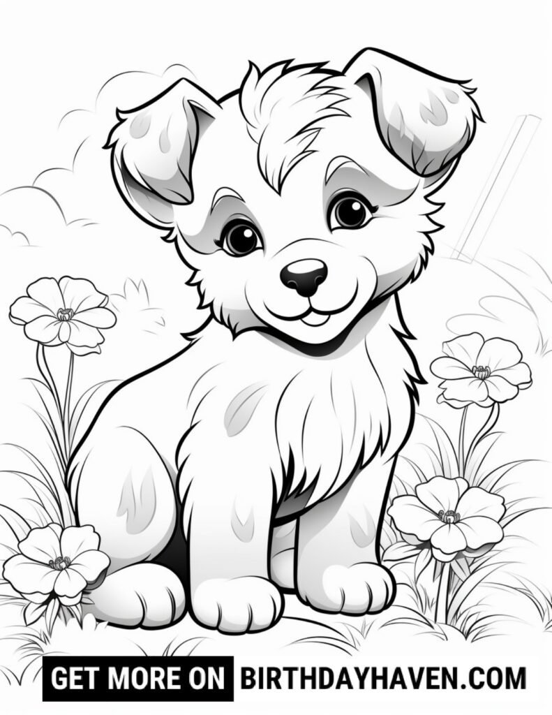 Dog Coloring Pages 6
