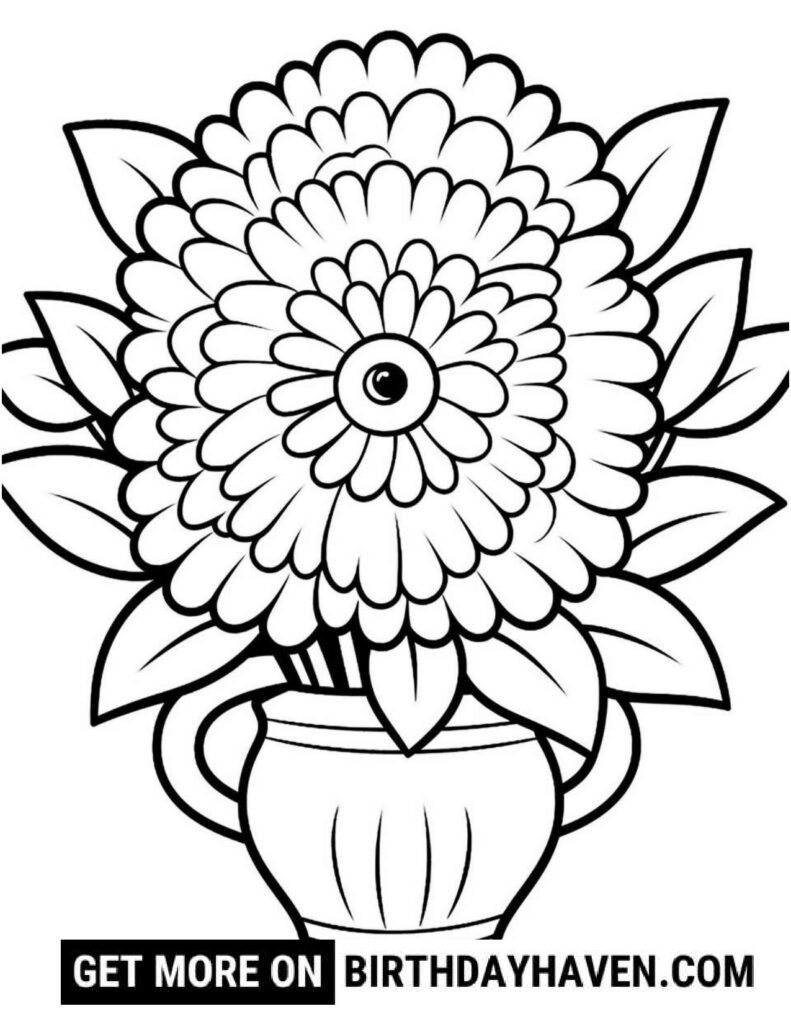 Flower Coloring Pages S20