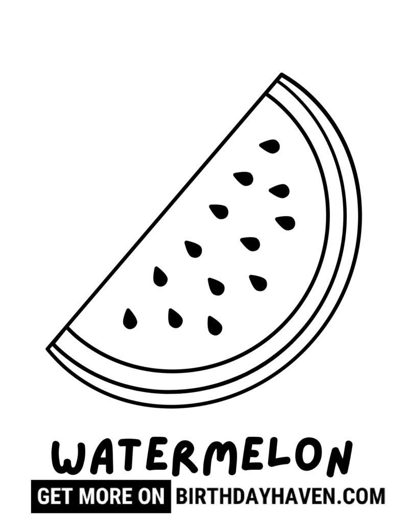 Fruit coloring pages 1