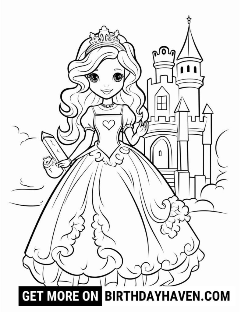 Princess Coloring Pages 10