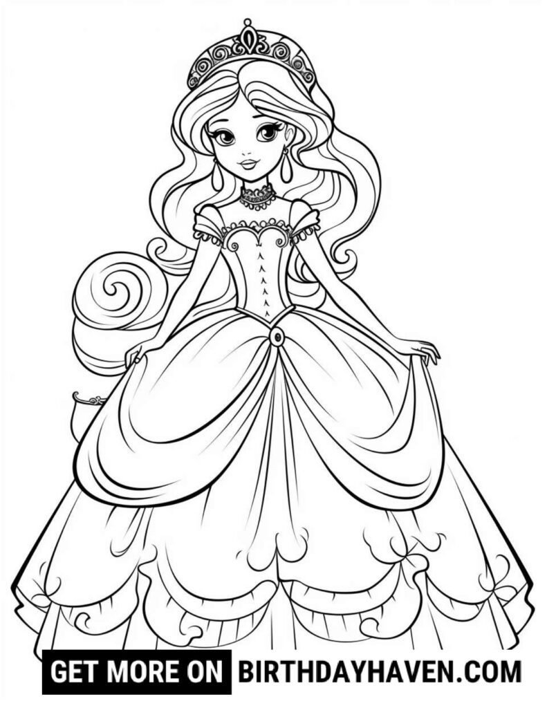 Princess Coloring Pages 13