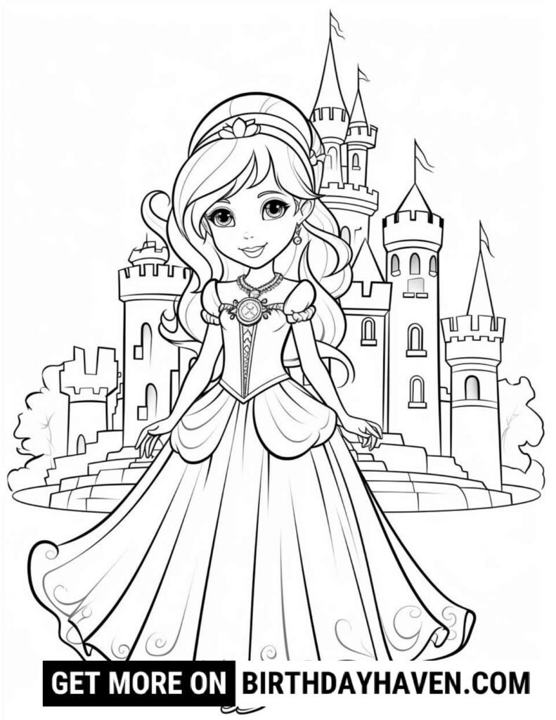 Princess Coloring Pages 16