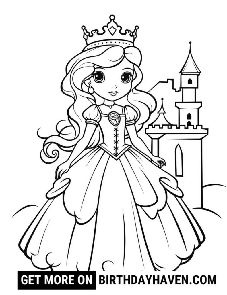 Princess Coloring Pages 18