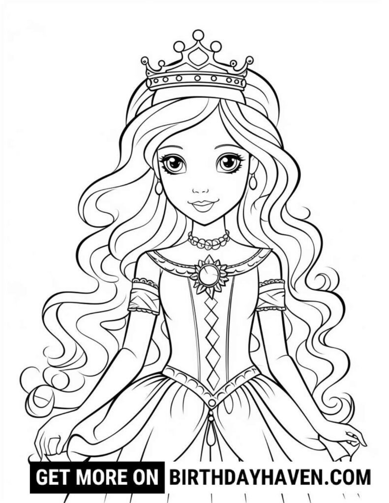 Princess Coloring Pages 19