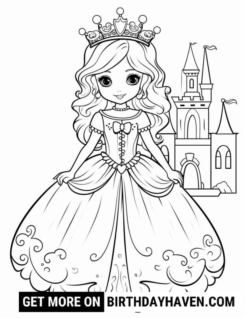 Princess Coloring Pages 7