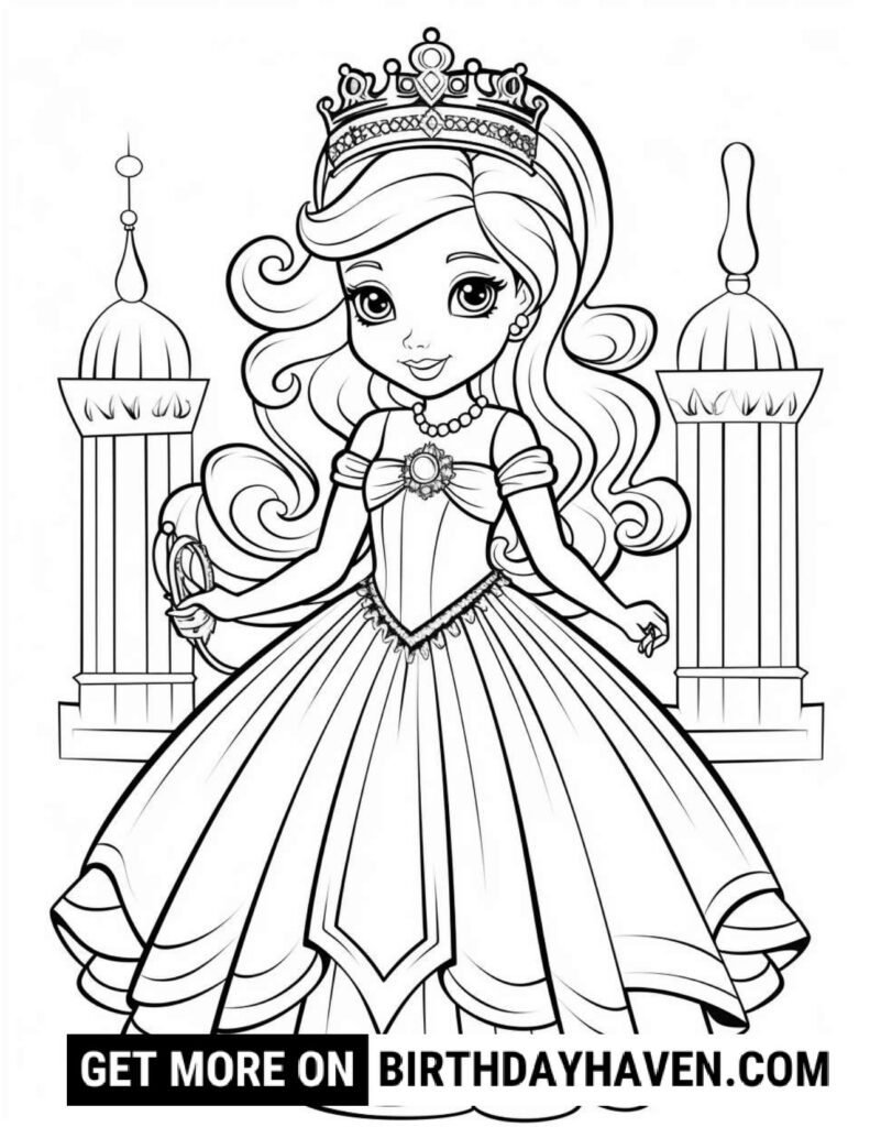 Princess Coloring Pages 8