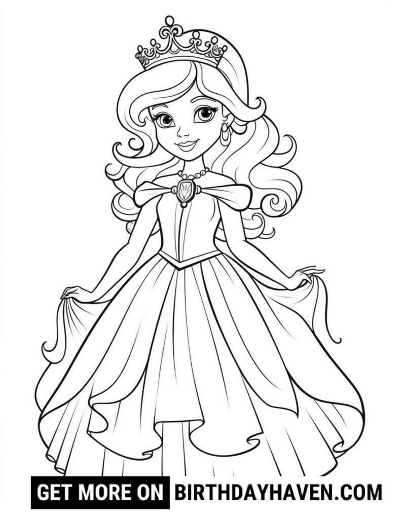Princess Coloring Pages 9