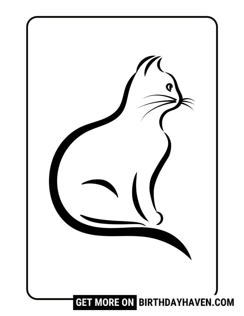 cat coloring pages 1